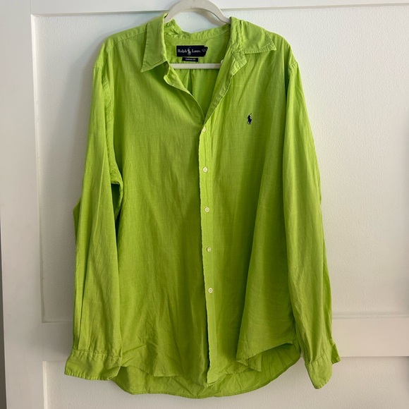 VTG Ralph Lauren green button down - Picture 2 of 5